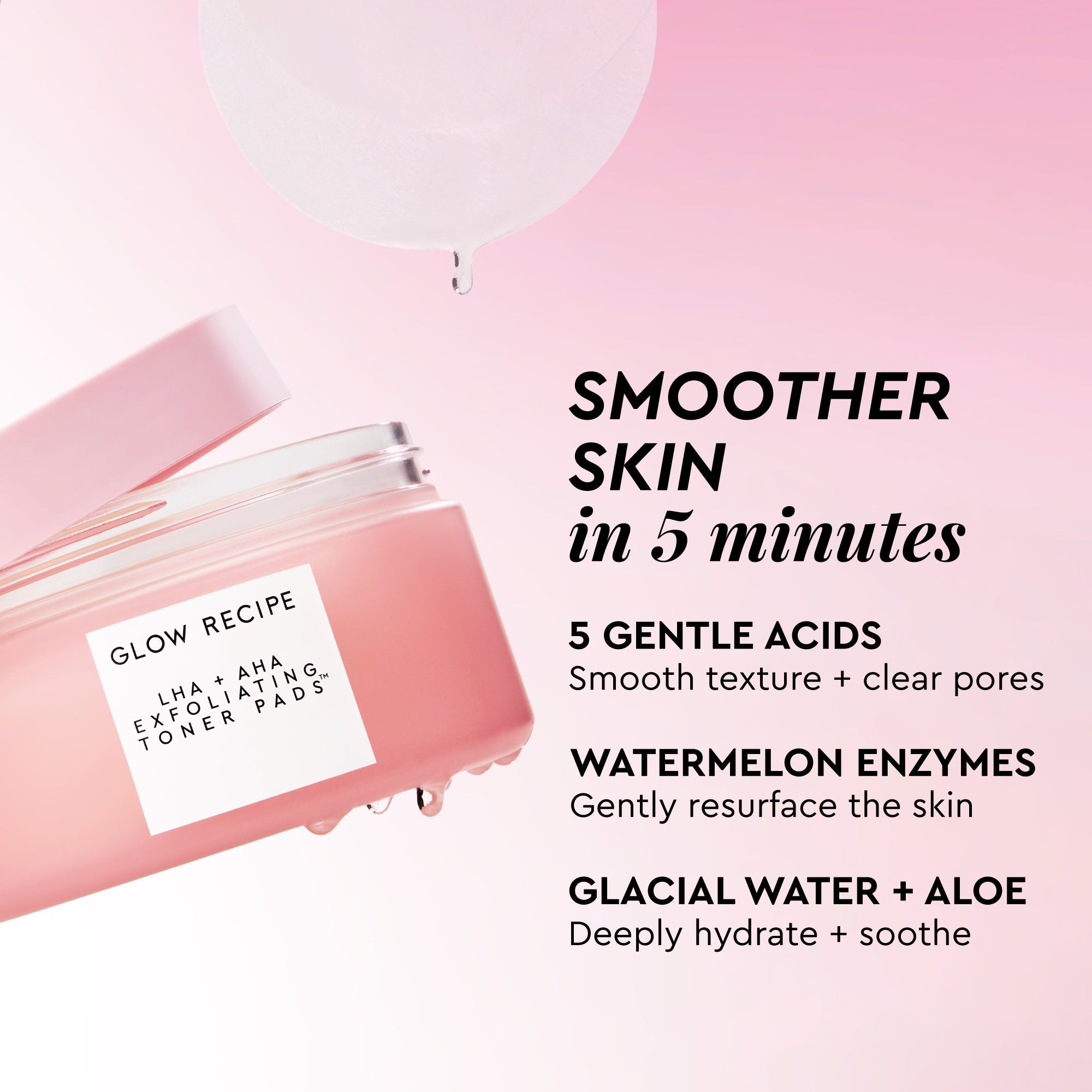LHA + AHA Korean Watermelon Toner Pads - product image 5
