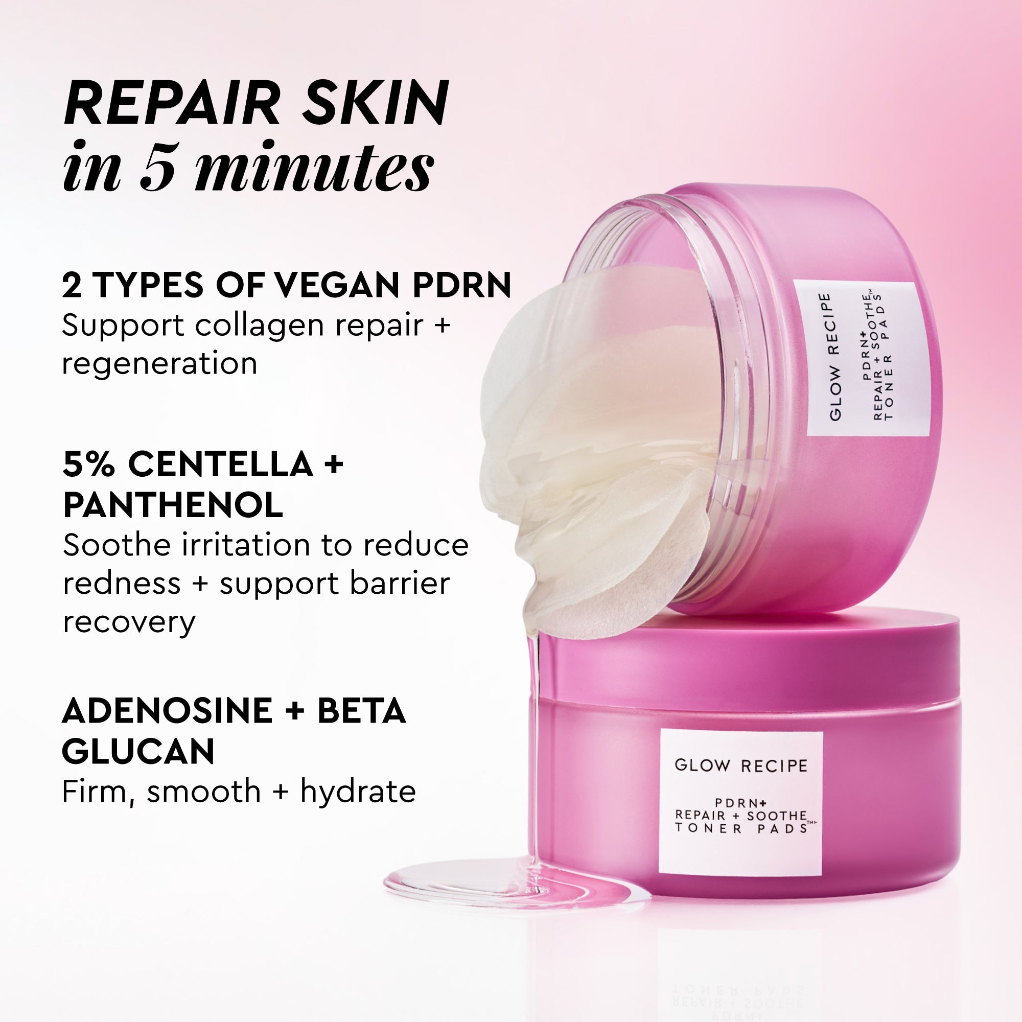 PDRN+ Repair + Soothe Korean Toner Pads - product image 5
